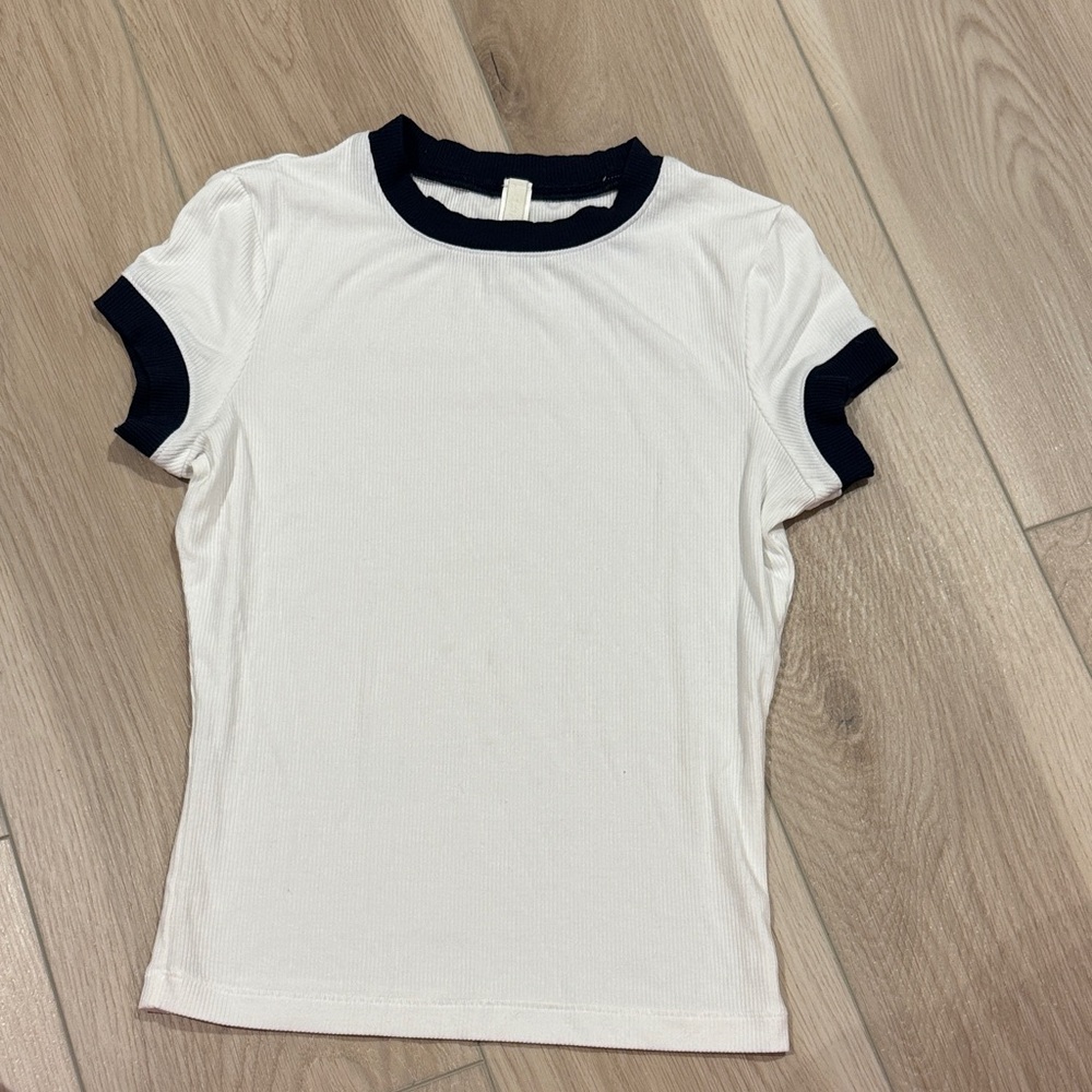 White and Blue Skims USA olympics T-shirt